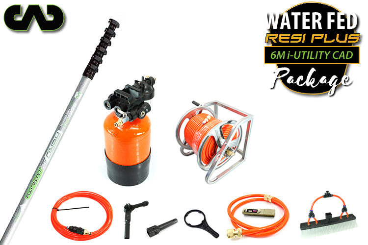 Complete Water Fed Package Homeowner Plus (i-Utility CAD fibreglass 6.0m–9.0m pole DeVito)