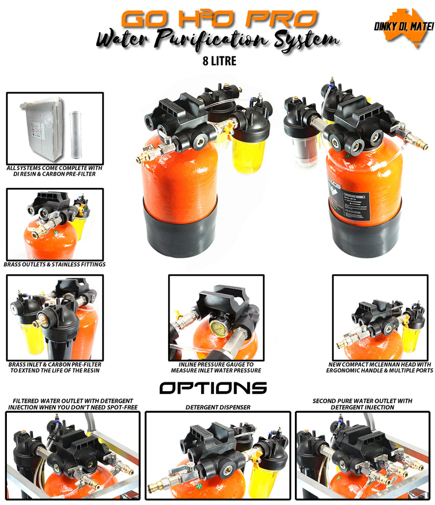 GO H2O PRO 8 Litre Portable De-ionisation System