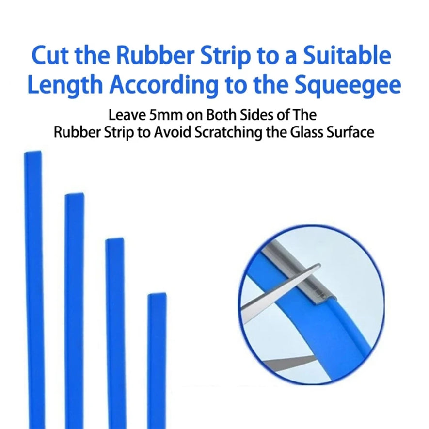 Cut-to-Size Window Squeegee Refills Replacement Squeegee Rubber Window Cleaning