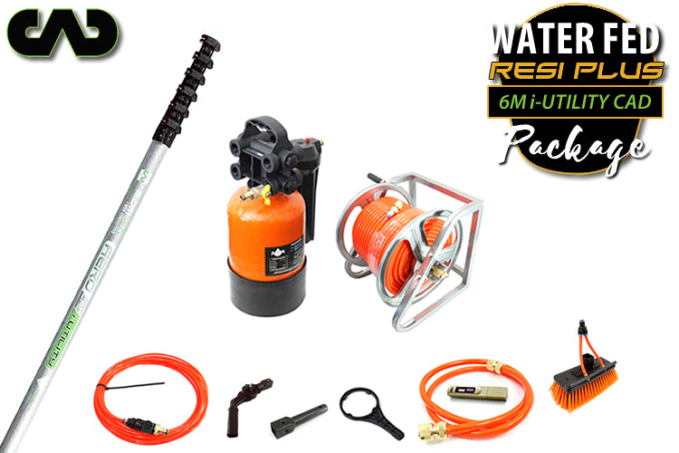 Complete Water Fed Package Homeowner Plus (i-Utility CAD fibreglass 6.0m–9.0m pole DeVito)