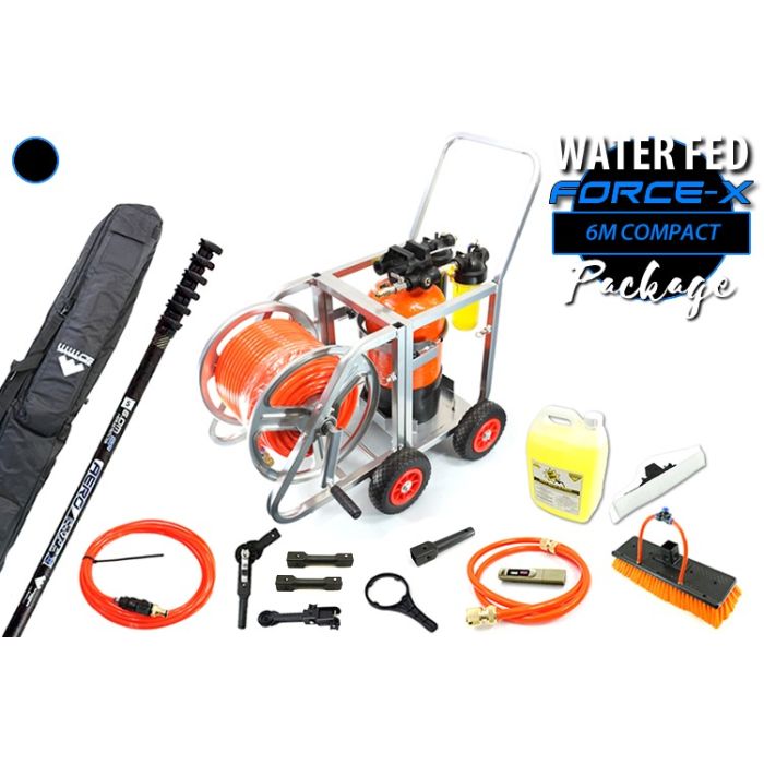 WWWCS Complete Water Fed Package Force-X 6m Compact (100% carbon pole 6.0m–15.0m DeVito)