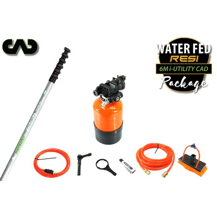 Complete Water Fed Package Homeowner (i-Utility CAD fibreglass 6.0m–9.0m pole DeVito)